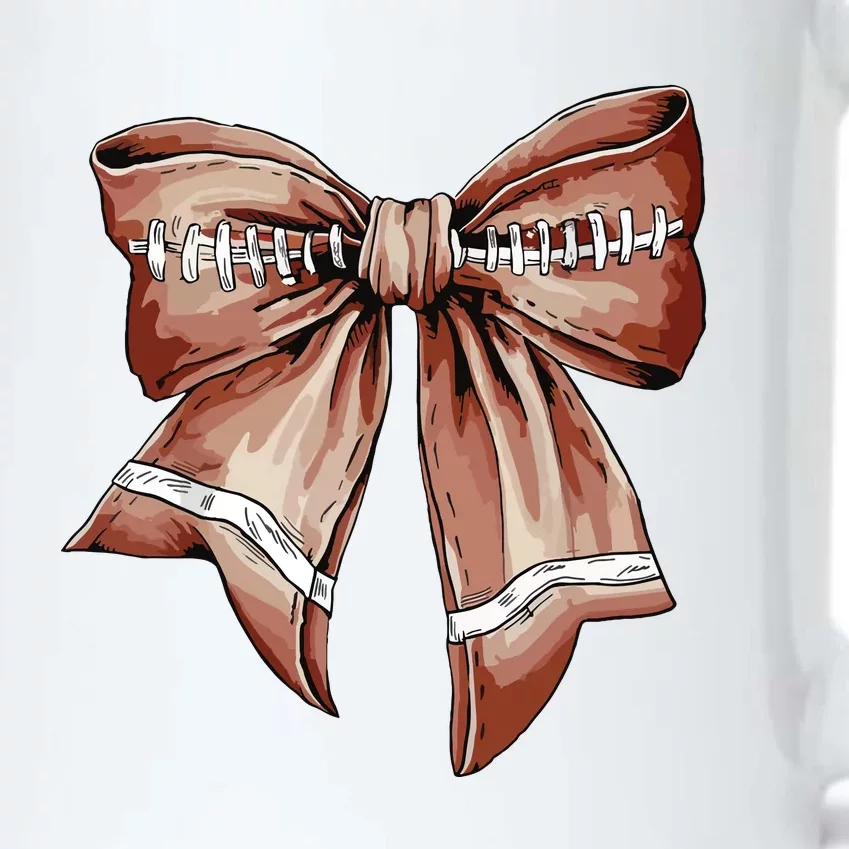 Coquette Bow Pumpkin American Football Thanksgiving Autumn Black Color Changing Mug