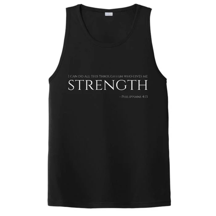 Christian Bible Philippians 413 Motivational Quote Performance Tank