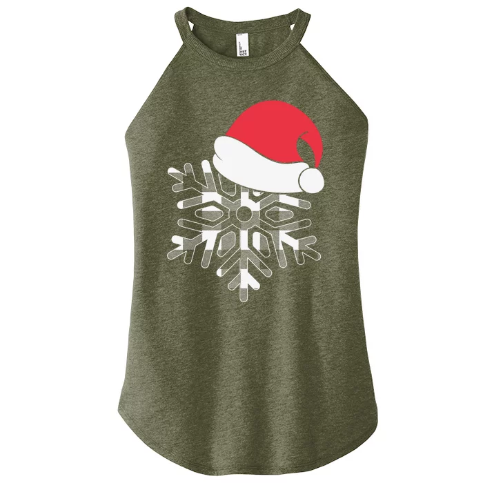 Christmas Buffalo Plaid Snowflake Women’s Perfect Tri Rocker Tank