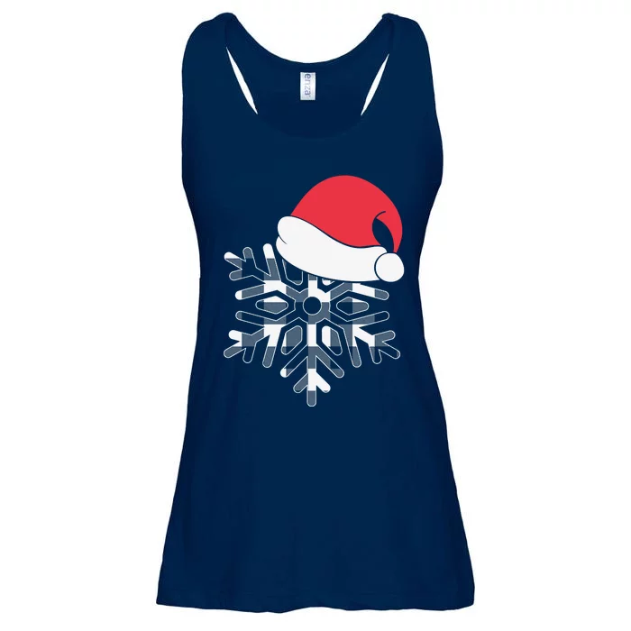 Christmas Buffalo Plaid Snowflake Ladies Essential Flowy Tank