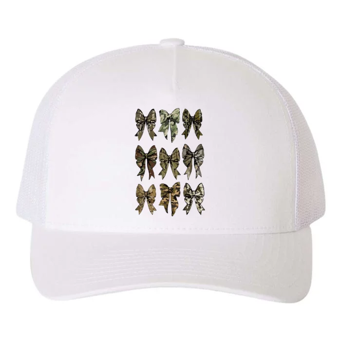 Camouflage Bow Pattern Graphic Yupoong Adult 5-Panel Trucker Hat