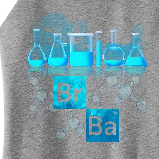 Chemistry Beakers Periodic Table Elements Br Ba Women’s Perfect Tri Rocker Tank