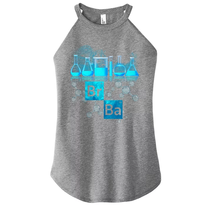 Chemistry Beakers Periodic Table Elements Br Ba Women’s Perfect Tri Rocker Tank