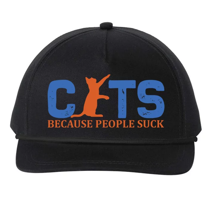 Cats Because People Suck Snapback Five-Panel Rope Hat