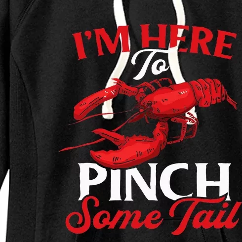 Crawfish Boil Party Pinching Fun Crayfish Tail Pincher Women's Fleece Hoodie