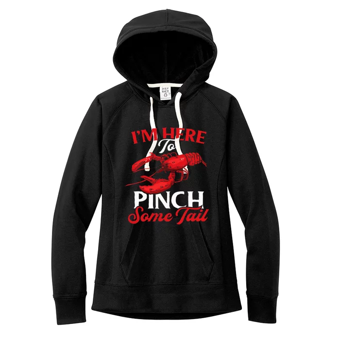 Crawfish Boil Party Pinching Fun Crayfish Tail Pincher Women's Fleece Hoodie