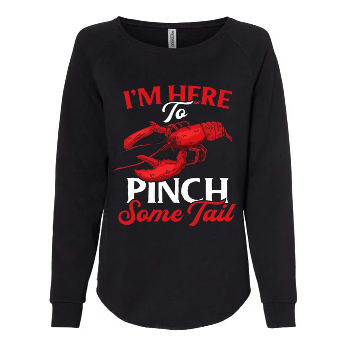 Crawfish Boil Party Pinching Fun Crayfish Tail Pincher Womens California Wash Sweatshirt