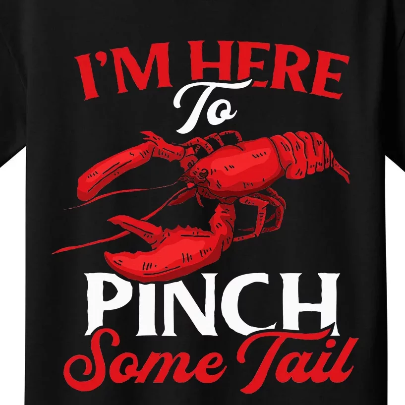 Crawfish Boil Party Pinching Fun Crayfish Tail Pincher Kids T-Shirt