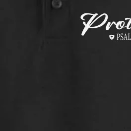 CHRISTIAN BIBLE PSALMS 347 PROTECTED Dry Zone Grid Performance Polo