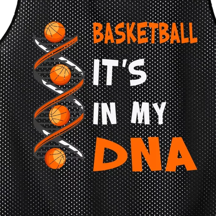 Cute Basketball Playing Basketball Is In My Dna Basketball Lover Mesh Reversible Basketball Jersey Tank