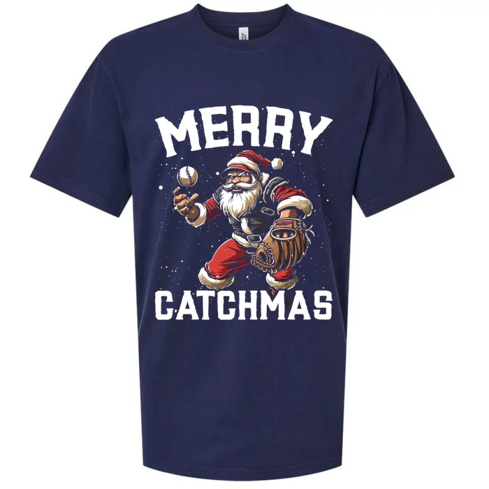 Christmas Baseball Player Xmas Catcher Pitcher Santa Claus Gift Sueded Cloud Jersey T-Shirt