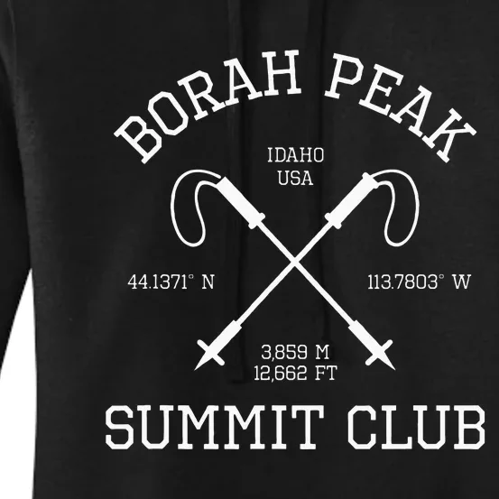 Climbed Borah Peak Summit Club Hike Idaho Usa Hiking Women's Pullover Hoodie