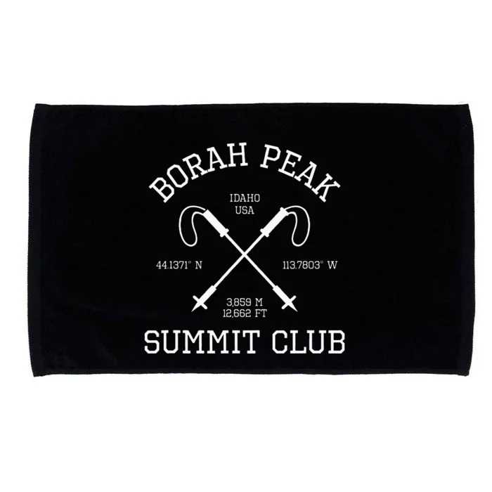 Climbed Borah Peak Summit Club Hike Idaho Usa Hiking Microfiber Hand Towel