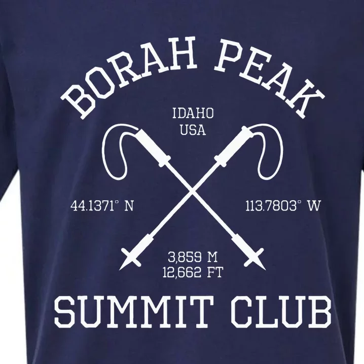 Climbed Borah Peak Summit Club Hike Idaho Usa Hiking Sueded Cloud Jersey T-Shirt