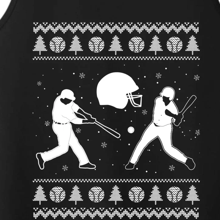 Christmas Baseball Players Ugly Christmas Sports Lover Gift Performance Tank