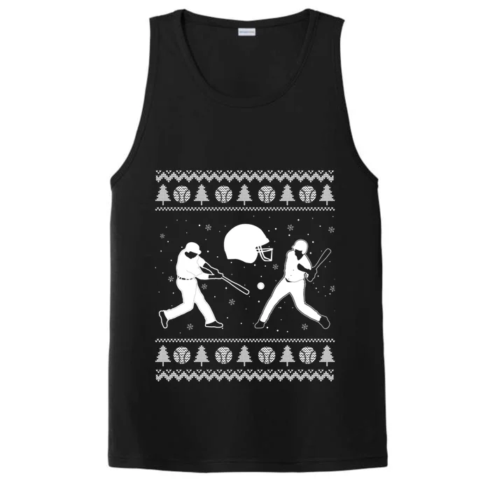 Christmas Baseball Players Ugly Christmas Sports Lover Gift Performance Tank