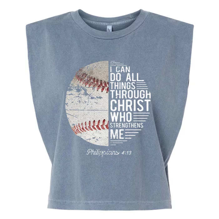 Christian Baseball Philippians Religious Gifts Garment-Dyed Women's Muscle Tee