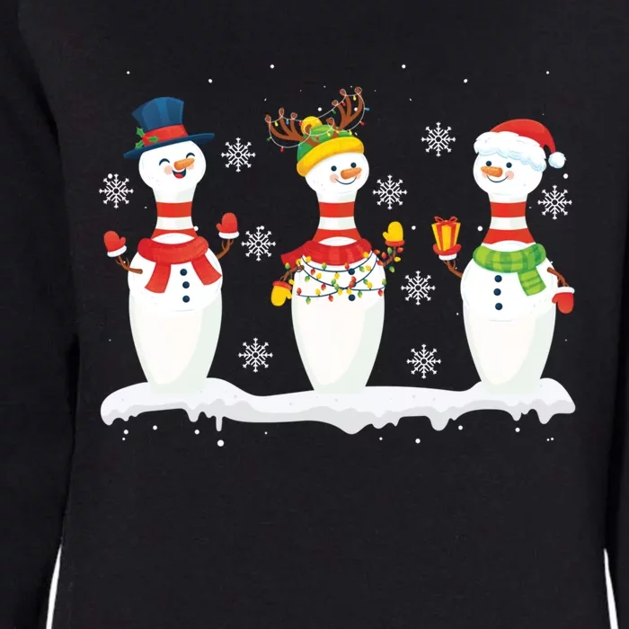 Christmas Bowling Pins Santa Reindeer Bowling Team Xmas Funny Gift Womens California Wash Sweatshirt