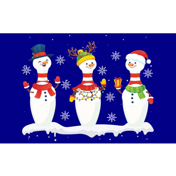 Christmas Bowling Pins Santa Reindeer Bowling Team Xmas Funny Gift Bumper Sticker