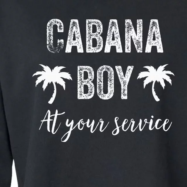 Cabana Boy Pool Party Bartender Cropped Pullover Crew