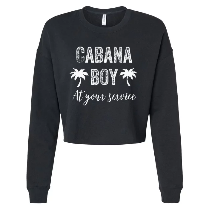 Cabana Boy Pool Party Bartender Cropped Pullover Crew