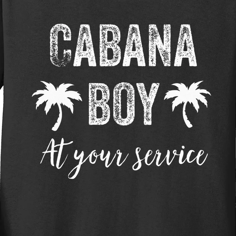 Cabana Boy Pool Party Bartender Kids Long Sleeve Shirt