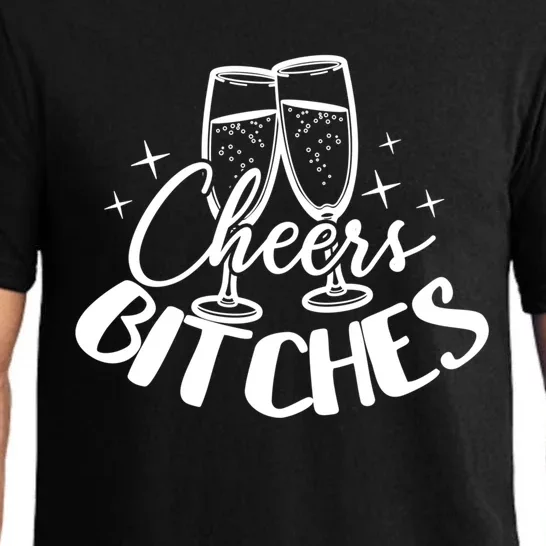 Cheers Bitches Party Bachelorette Party Matching Funny Gift Pajama Set