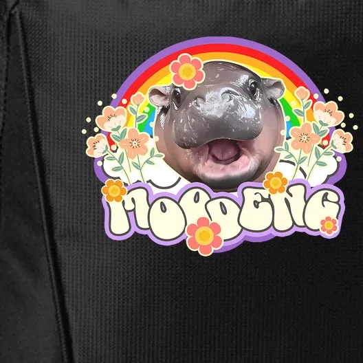 Cute Baby Pygmy Hippo Moo Deng City Backpack