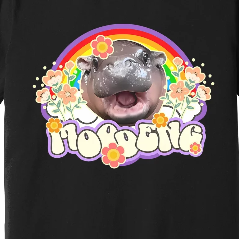 Cute Baby Pygmy Hippo Moo Deng Premium T-Shirt