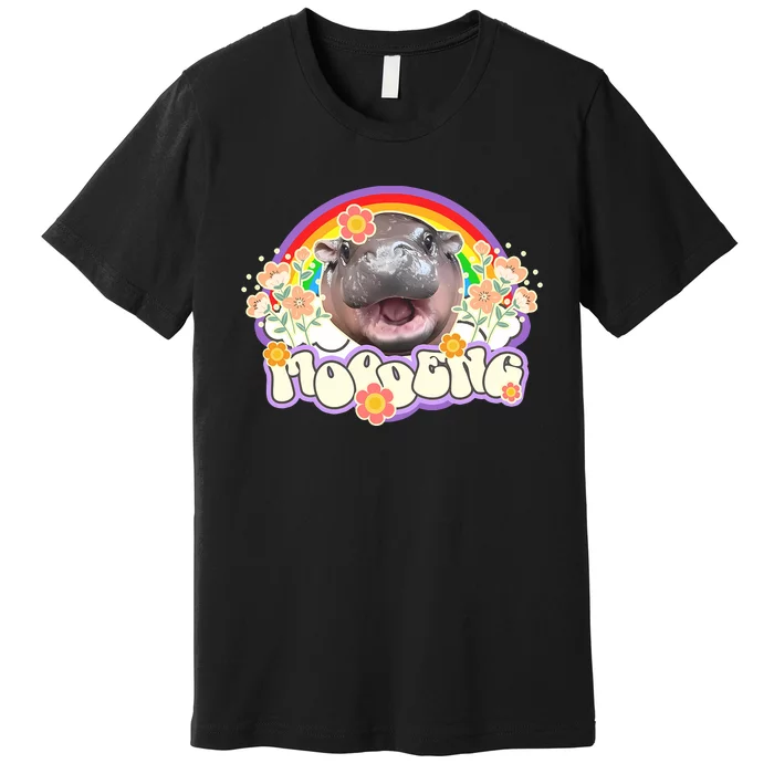 Cute Baby Pygmy Hippo Moo Deng Premium T-Shirt