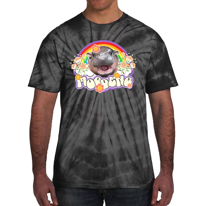 Cute Baby Pygmy Hippo Moo Deng Tie-Dye T-Shirt