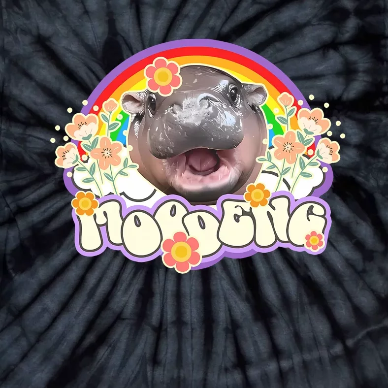 Cute Baby Pygmy Hippo Moo Deng Tie-Dye T-Shirt