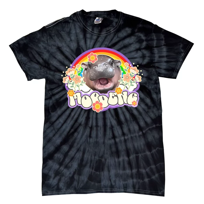 Cute Baby Pygmy Hippo Moo Deng Tie-Dye T-Shirt