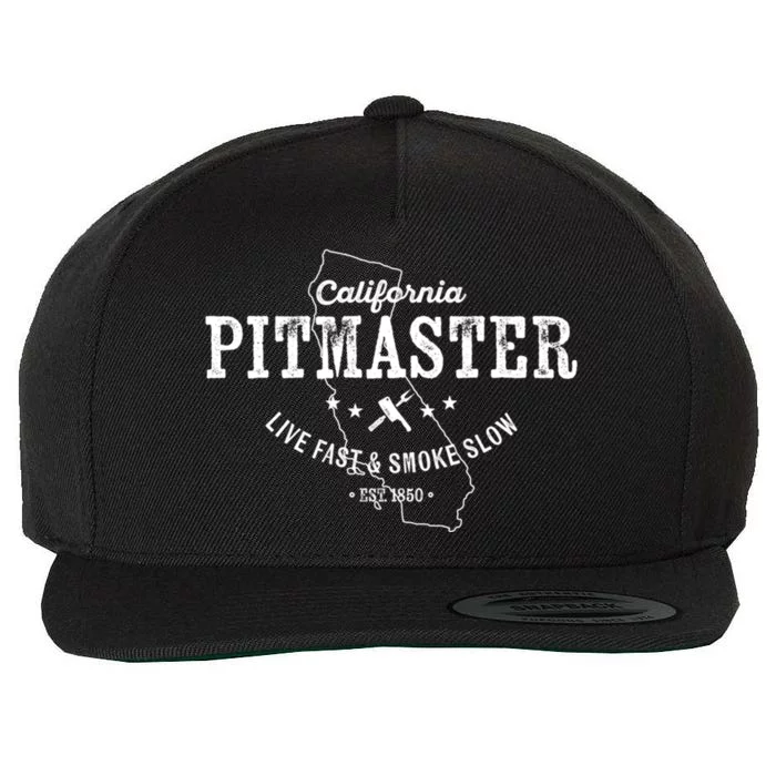 California Bbq Pitmaster For Meat Smoking Grilling Dad Gift Wool Snapback Cap