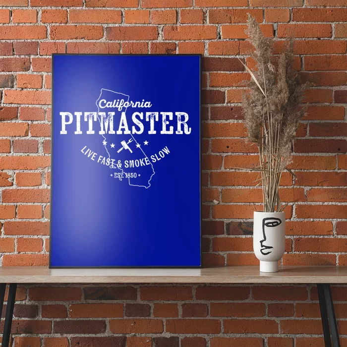 California Bbq Pitmaster For Meat Smoking Grilling Dad Gift Poster