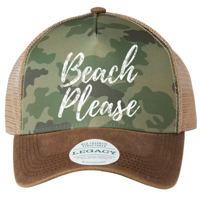 Cool "Beach Please" Funny Meme Holiday Vacation Novelty Gift Legacy Tie Dye Trucker Hat