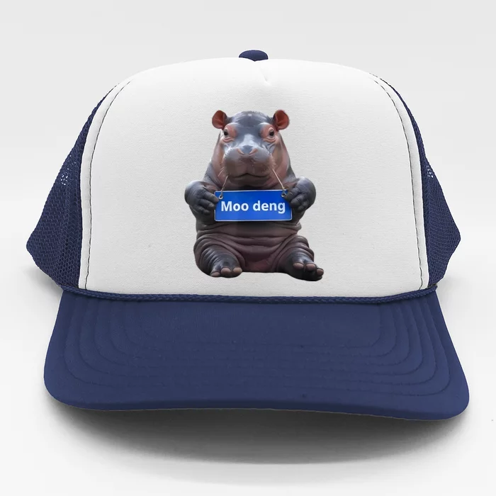 Cute Baby Pygmy Hippo Moo Deng Trucker Hat