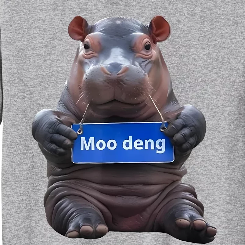 Cute Baby Pygmy Hippo Moo Deng Tall Sweatshirt