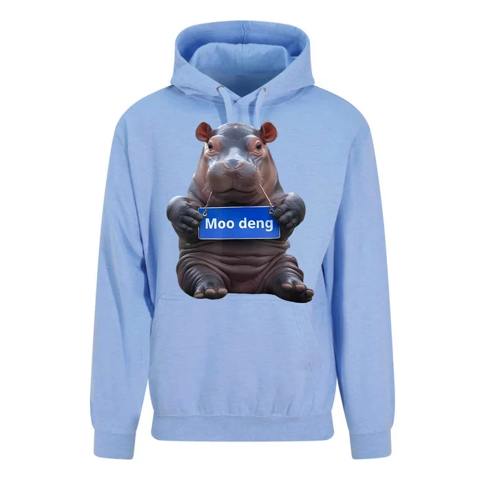 Cute Baby Pygmy Hippo Moo Deng Unisex Surf Hoodie