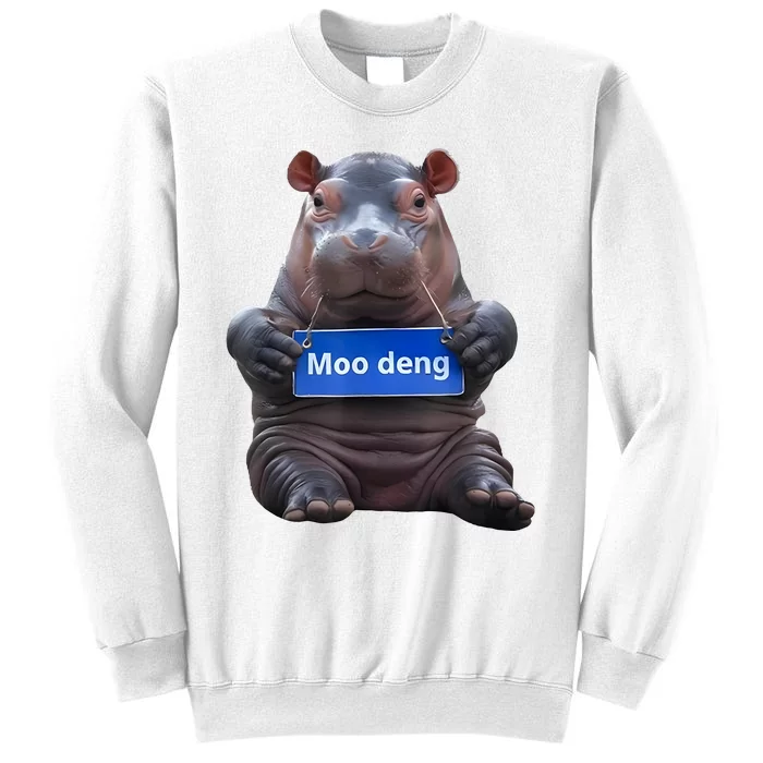 Cute Baby Pygmy Hippo Moo Deng Sweatshirt