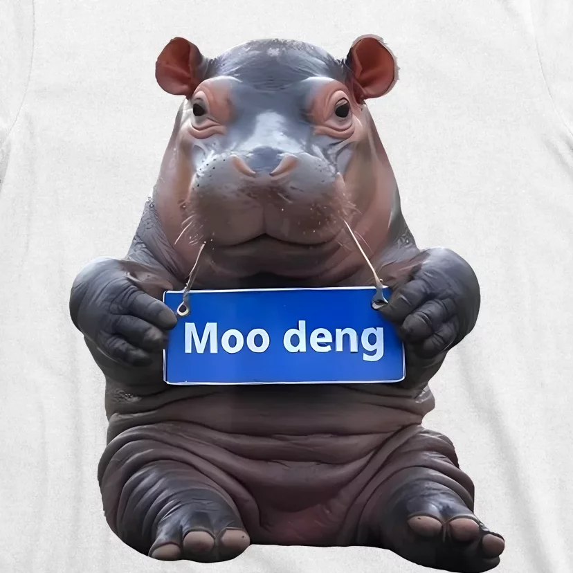 Cute Baby Pygmy Hippo Moo Deng T-Shirt