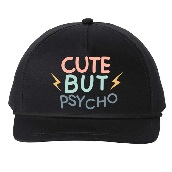 Cute But Psycho Snapback Five-Panel Rope Hat