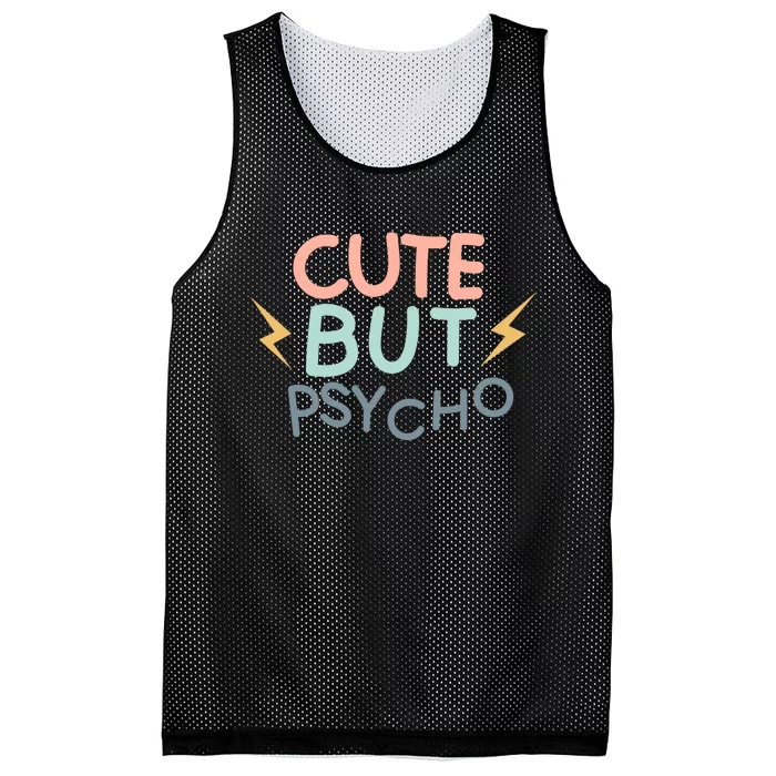 Cute But Psycho Mesh Reversible Basketball Jersey Tank