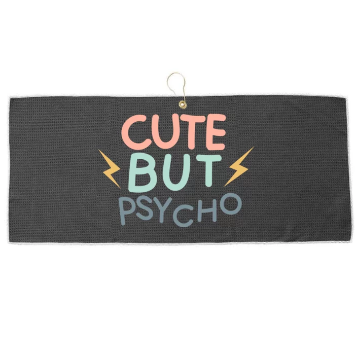 Cute But Psycho Large Microfiber Waffle Golf Towel