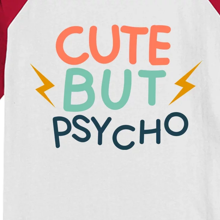 Cute But Psycho Kids Colorblock Raglan Jersey