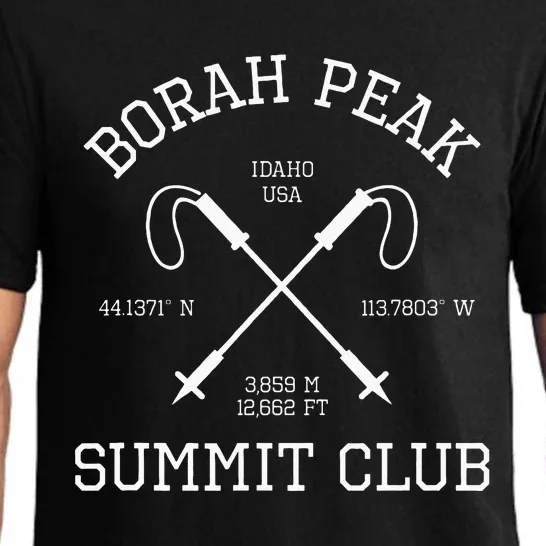 Climbed Borah Peak Summit Club Hike Idaho Usa Hiking Pajama Set