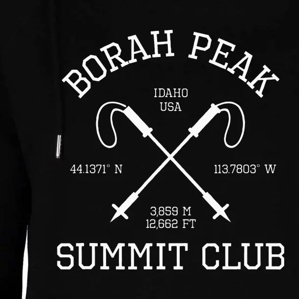 Climbed Borah Peak Summit Club Hike Idaho Usa Hiking Womens Funnel Neck Pullover Hood