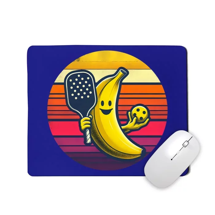 Cute Banana Playing Pickleball Funny Player Paddleball Cute Gift Mousepad