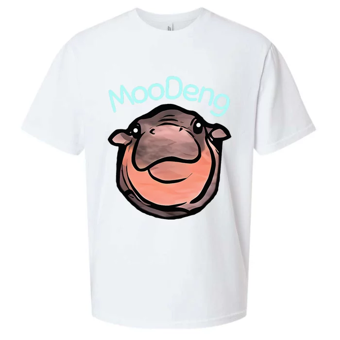 Cute Baby Pygmy Hippo Moodeng Sueded Cloud Jersey T-Shirt