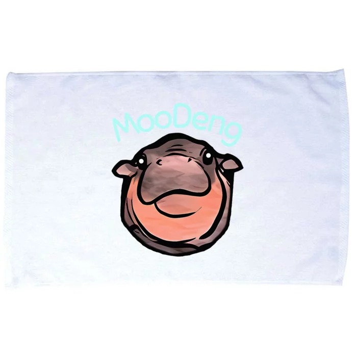 Cute Baby Pygmy Hippo Moodeng Microfiber Hand Towel